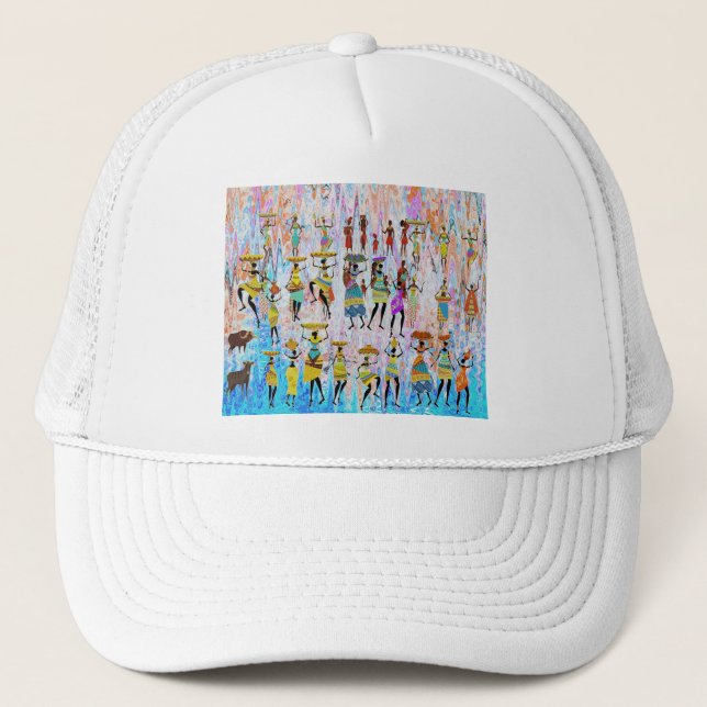 African Village Trucker Hat (Front)