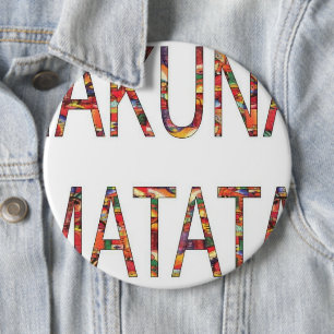 African Vintage Colours Hakuna Matata.jpg 6 Cm Round Badge