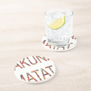 African Vintage Colours Hakuna Matata.jpg Coaster