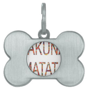 African Vintage Colours Hakuna Matata.jpg Pet Tag