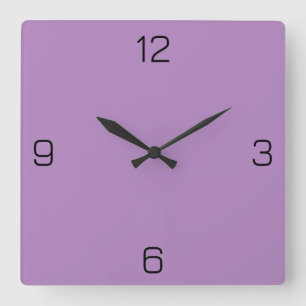 African Violet B184BD Colour - Option to Add Name Square Wall Clock
