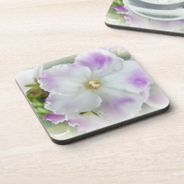 African Violet Blossom Coaster (Left Side)