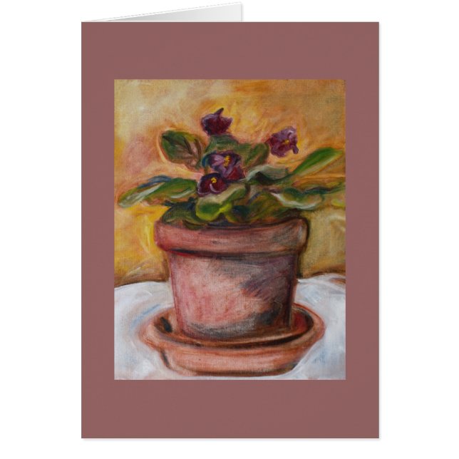 African Violet card (Front)