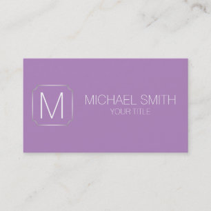 African violet colour background business card