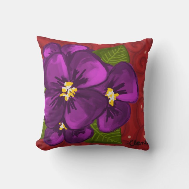 African Violet Dance Cushion (Front)