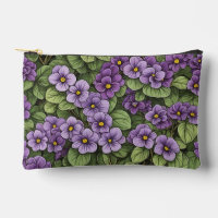 African Violet flowers pattern