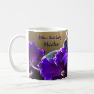 African Violet Lady Personalised Mug Cup