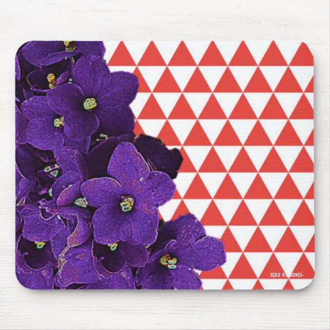 African Violet Mouse Pad (Front)