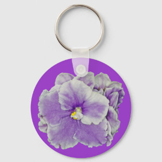African Violet Purple Key Ring