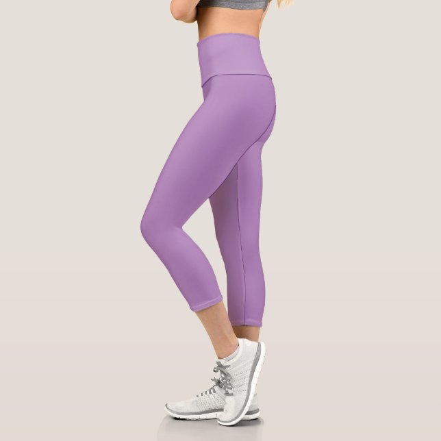 African violet  (solid colour)  capri leggings (Left)