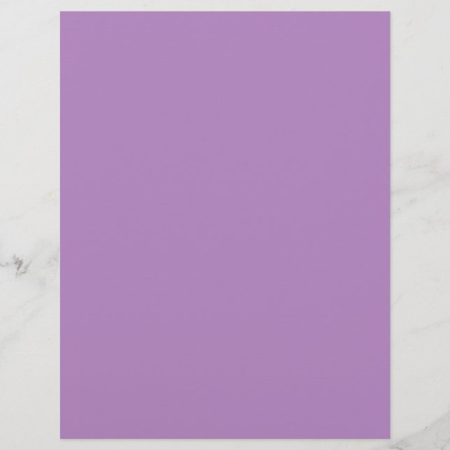African violet  (solid colour)  custom letterhead (Front)