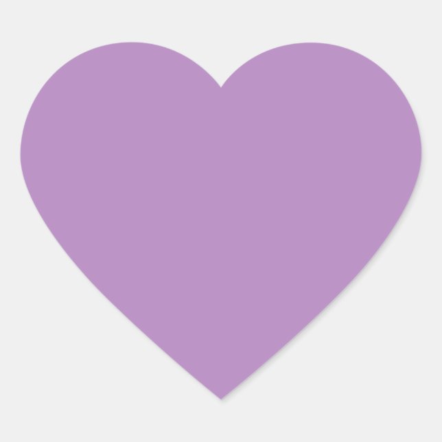 African violet  (solid colour)  heart sticker (Front)