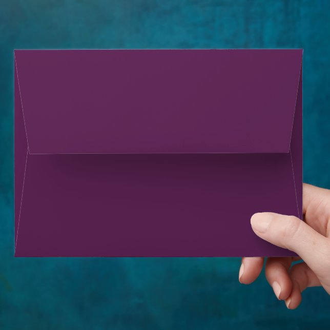 African Violet solid colour plain purple Envelope (Hand)