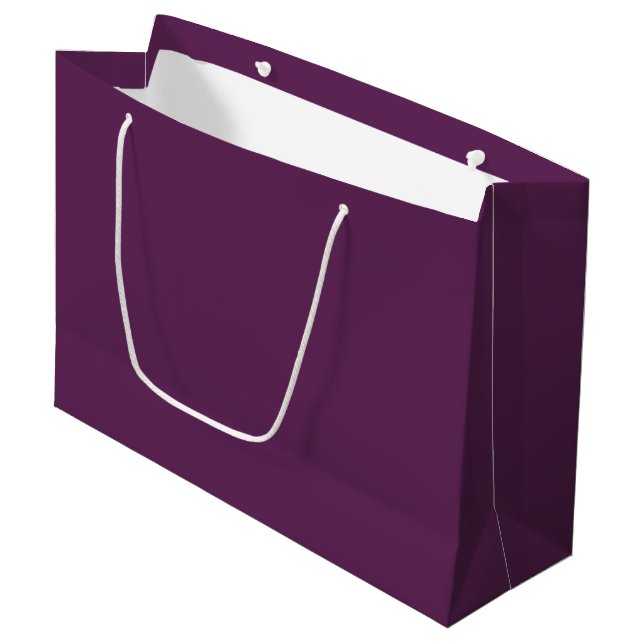 African Violet solid colour plain purple Large Gift Bag (Front Angled)