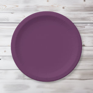 African Violet solid colour plain purple Paper Plate
