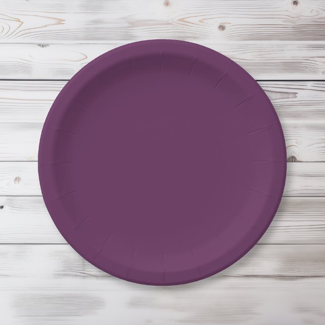 African Violet solid colour plain purple Paper Plate (Creator Uploaded)