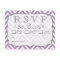 African Violet & White Chevron Wedding RSVP Cards