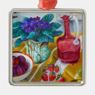African Violets 2012 Metal Tree Decoration