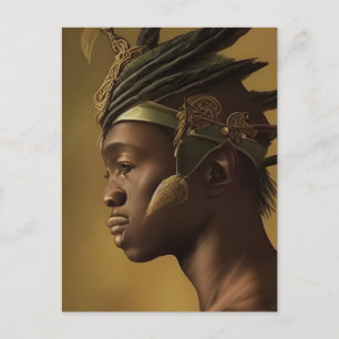 African Warrior Postcard