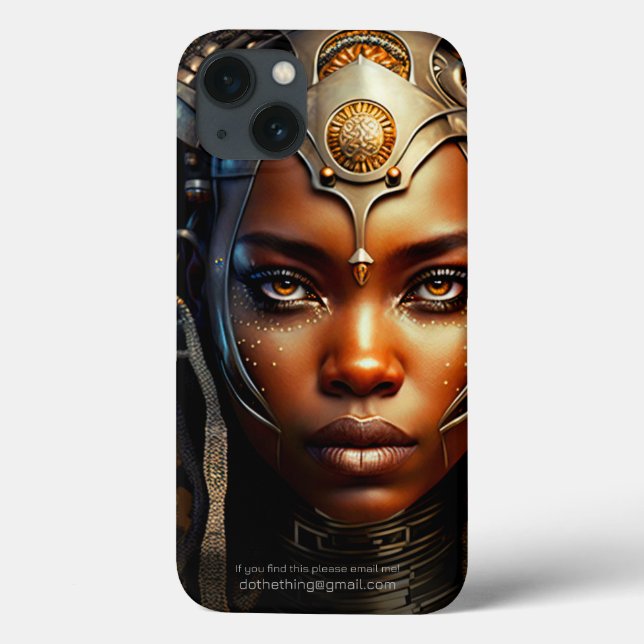 African Warrior Princess Afrofuturism Render Case-Mate iPhone Case (Back)