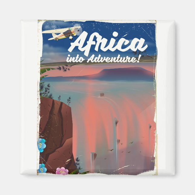 African Waterfall Adventure poster Magnet (Front)