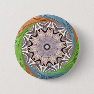 African Whirl Art Print 6 Cm Round Badge