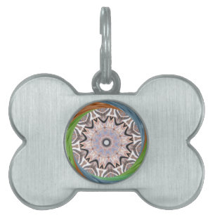 African Whirl Art Print Pet Name Tag