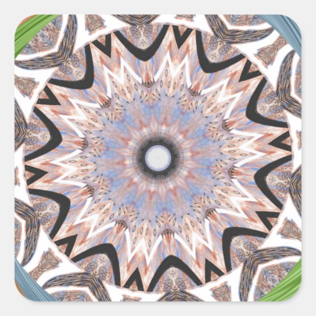 African Whirl Art Print Square Sticker (Front)