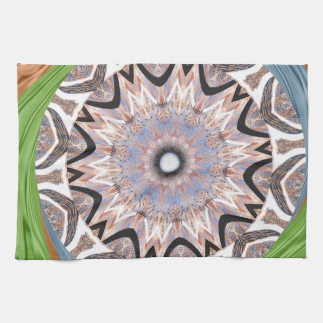 African Whirl Art Print Tea Towel (Horizontal)