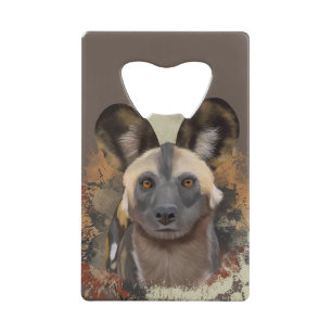 African Wild Dog Abstract Paint Splatter Wildlife