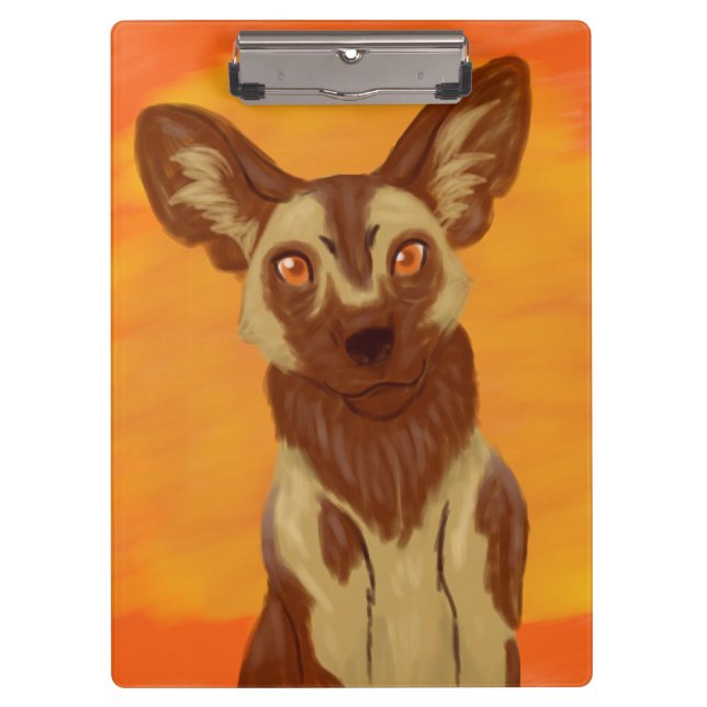 African Wild Dog Clipboard (Front)