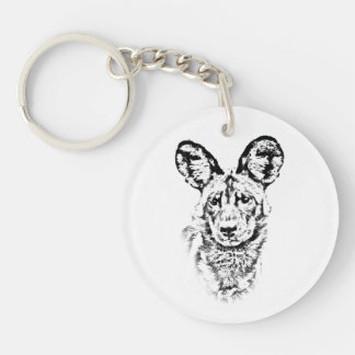African Wild Dog Keychain - Africa Series