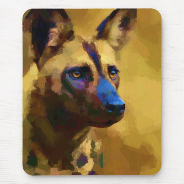 African Wild Dog Mouse Pad (Front)