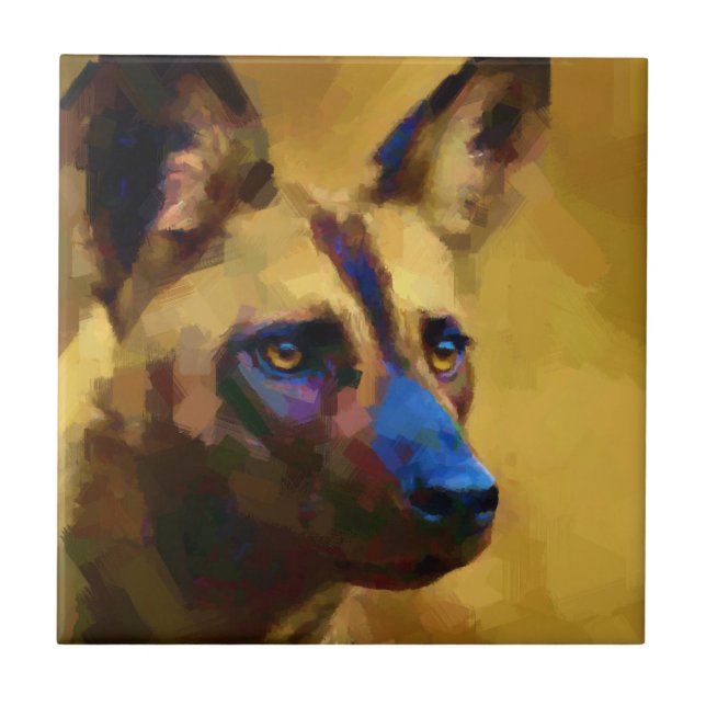 African Wild Dog Tile (Front)