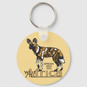 African wild dog. Wild Africa Key Ring