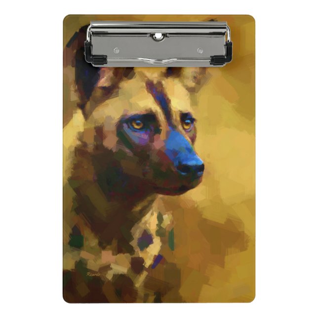 African Wild Dog Wildlife Mini Clipboard (Front)