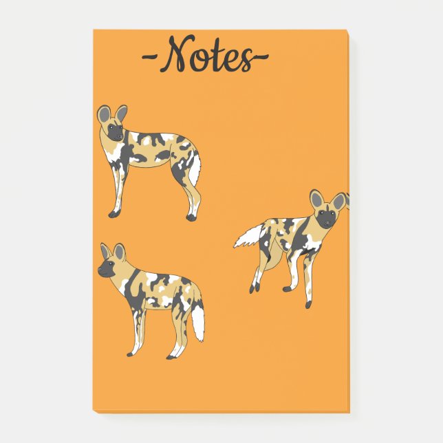 African Wild Dogs Post-it Notes (Front)