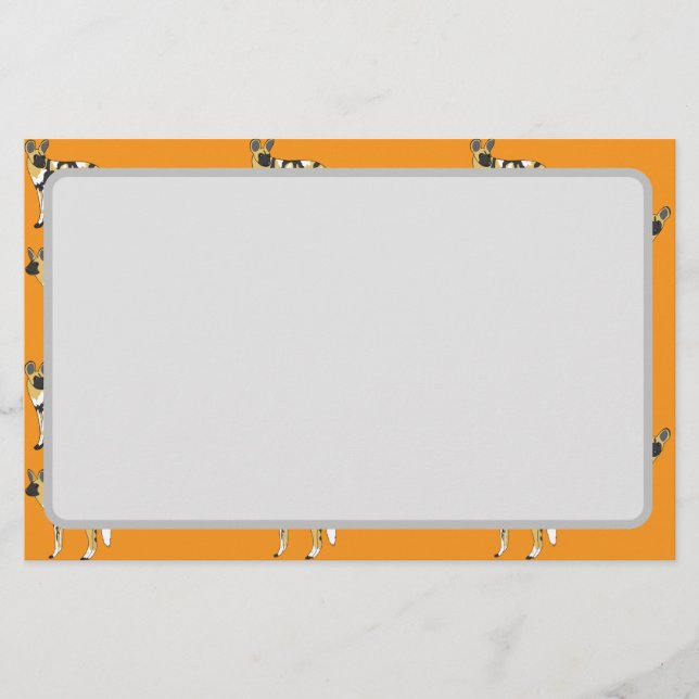African Wild Dogs Stationery (Front)