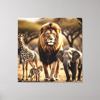 African Wildlife Canvas Print