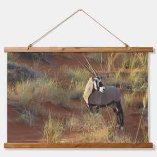 African Wildlife Oryx Antelope Sand Dune Savannah Hanging Tapestry