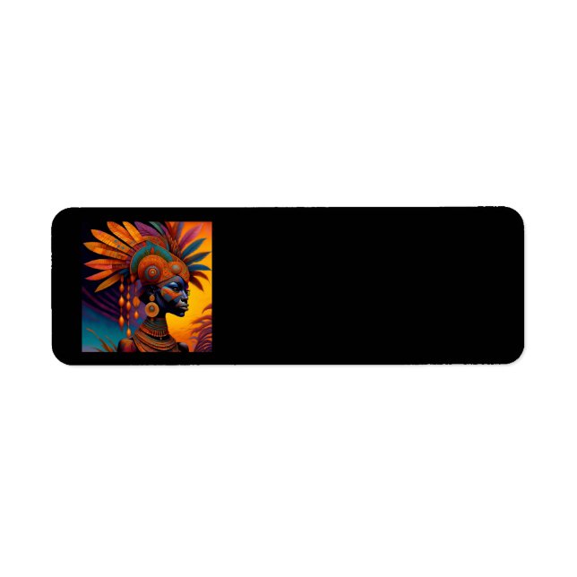 African Woman Address Labels (Front)