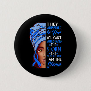 African Woman Afro I Am The Storm Ataxia Awareness 6 Cm Round Badge