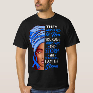 African Woman Afro I Am The Storm Ataxia Awareness T-Shirt