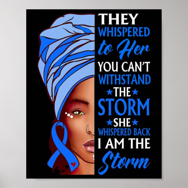 African Woman Afro I Am The Storm Hydrocephalus Aw Poster (Front)