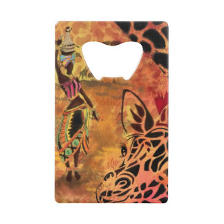 African Woman and Giraffe Bottle Opener