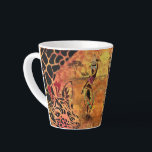 African Woman and Giraffe Latte Mug<br><div class="desc">African Woman and Giraffe Latte Mugs - MIGNED Art Painting</div>