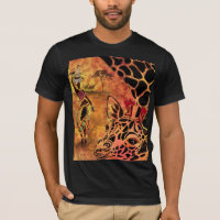 African Woman and Giraffe T-Shirt