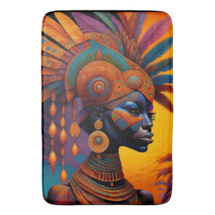African Woman Bath Mat