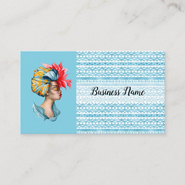 African Woman Business Card (Front)