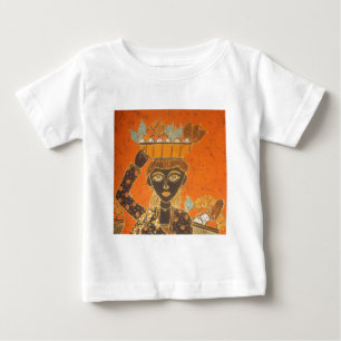 African Woman Carrying Basket Art Print Baby T-Shirt